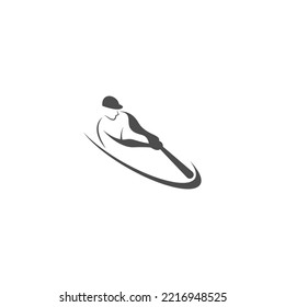 Baseball icon logo design illustration vector