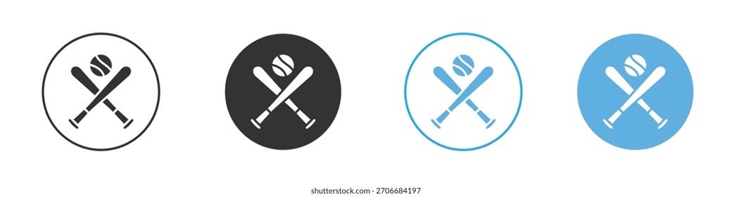 Conjunto de diseño de Plantilla de logotipo de icono de béisbol