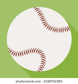 icono de béisbol en un fondo con una sombra larga