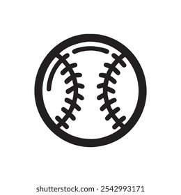 Baseball icon on white background