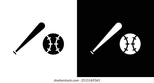 Baseball icon Outline sign symbol set