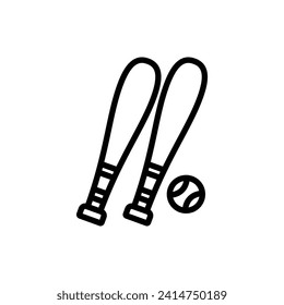 baseball icon outline style vector design