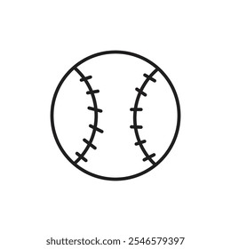 Baseball icon Outline vector for web ui