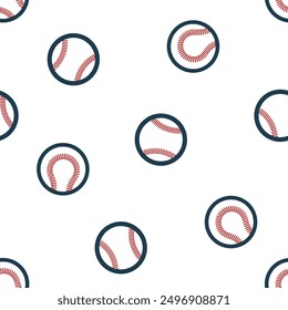 Baseball Icon Seamless Pattern vector