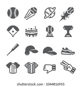 Baseball icon set