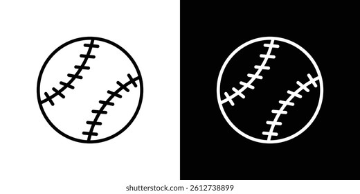 Baseball icon set. Black illustration isolated for graphic and web design