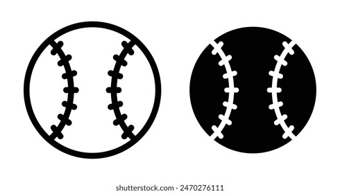 Baseball icon set. simple ball vector icon. cricet ball sign suitable for apps and websites UI designs.