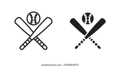 Baseball icon set vector graphics designs