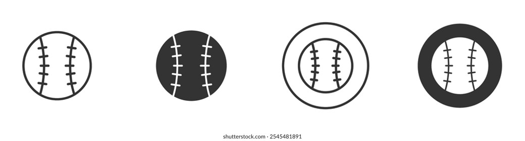 Baseball icon Simple outline vector logo