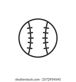 Baseball icon Simple outline vector logo