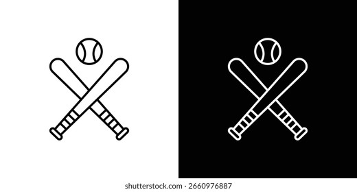 ícone de beisebol Simple Set. Ícones de vetor para modelo de design gráfico.
