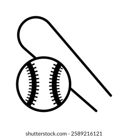 Baseball icon in simple style on a white background vector illustration 