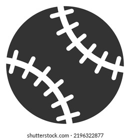 Baseball icon. Softball ball sign. Flat style vector illustration isolated on white background