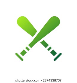 Baseball icon solid gradient green sport illustration vector element and symbol perfect.