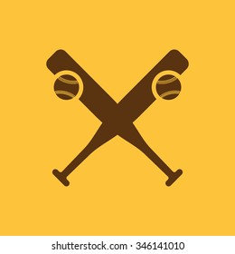 Baseball icon. Sport symbol. Flat Vector illustration