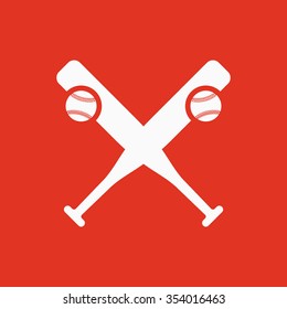 Baseball icon. Sport symbol. Flat Vector illustration