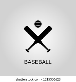 Baseball icon. Baseball symbol. Flat design. Stock - Vector illustration.