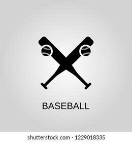 Baseball icon. Baseball symbol. Flat design. Stock - Vector illustration.