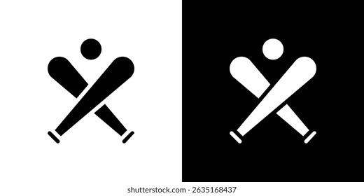 Baseball icon symbols. Vector illustration.