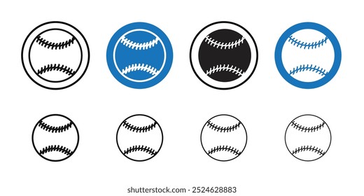 Baseball icon Thin line art collection