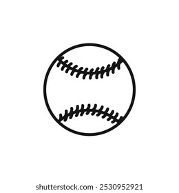 Baseball icon Thin line flat illustration