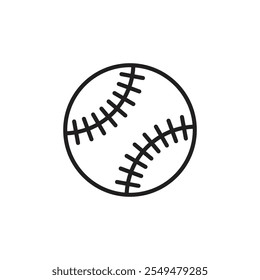 Baseball icon thin line vector isolated