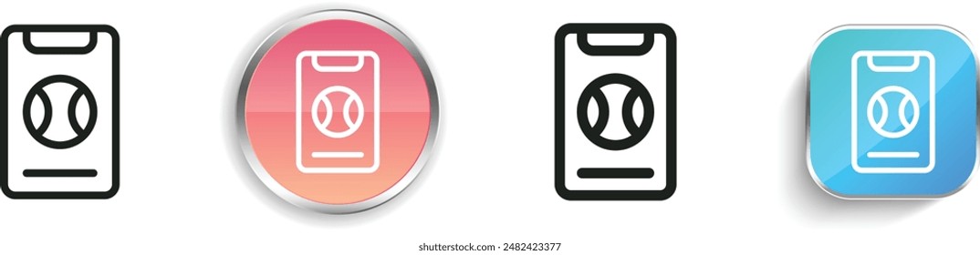 baseball icon. Thin Linear, Regular and Button Style Design Isolated On White Background