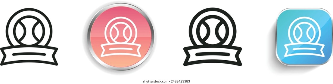 baseball icon. Thin Linear, Regular and Button Style Design Isolated On White Background