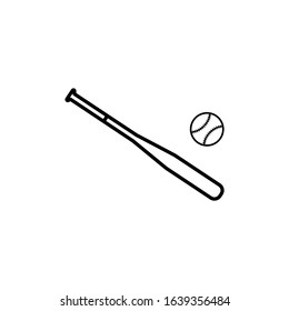 Baseball icon in trendy flat design