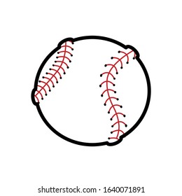 Baseball icon trendy flat design