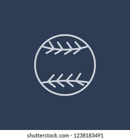 Baseball icon. Trendy flat vector line Baseball icon on dark blue background from sport collection. 