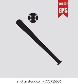 Baseball icon in trendy isolated on grey background.Vector illustration.