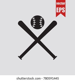 Baseball icon in trendy isolated on grey background.Vector illustration.