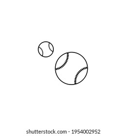 Icono de béisbol de estilo simple y moderno aislado en fondo blanco. Símbolo de diseño de sitio web, logotipo, aplicación, interfaz de usuario. Ilustración del vector, EPS