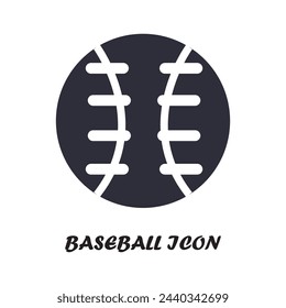 Baseball icon vector baseball ball illustration sports design element. Baseball ball icon. Black baseball ball sign on white background. Vector illustration. EPS file 212.