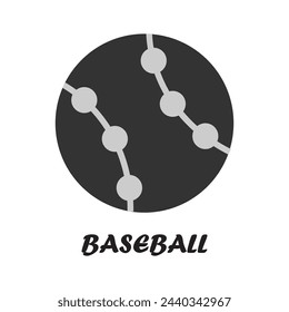 Baseball icon vector baseball ball illustration sports design element. Baseball ball icon. Black baseball ball sign on white background. Vector illustration. EPS file 213.