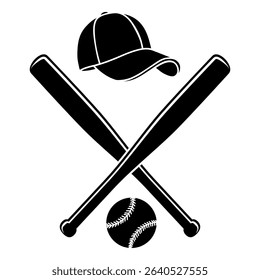 Baseball icon vector. Baseball bat illustration sign. Sport symbol. Softball logo.