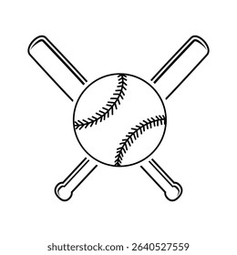 Baseball icon vector. Baseball bat illustration sign. Sport symbol. Softball logo.