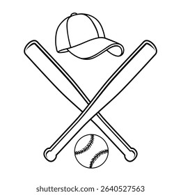 Baseball icon vector. Baseball bat illustration sign. Sport symbol. Softball logo.