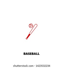 baseball icon. baseball vector design. sign design. red color
