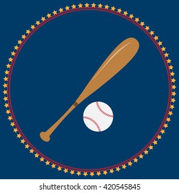 Baseball icon vector flat .Baseball. Baseball club logo. Baseball emblem.