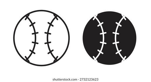 Icono de béisbol. Ilustración vectorial, plano y carrera