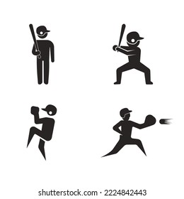 Baseball icon vector illustration logo design template