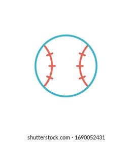 baseball icon vector illustration. baseball icon with two color line style design