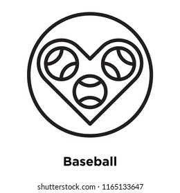 Baseball icon vector isolated on white background, Baseball transparent sign , linear sport symbols