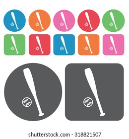 baseball icons set. Vector Illustration eps10.