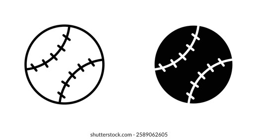 Baseball icons thin line illustrations designs