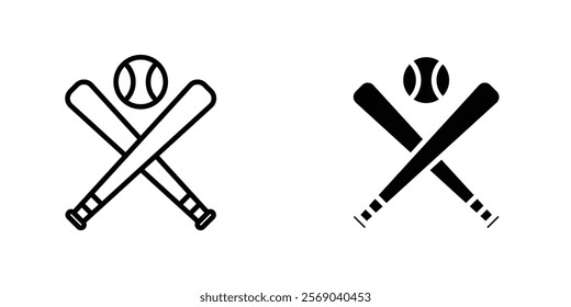 Baseball icons vector graphic pack