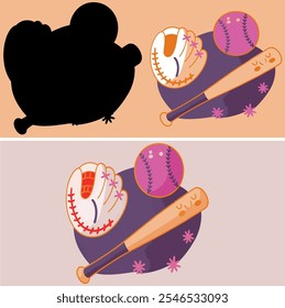 baseball illustration design package assorted palettes