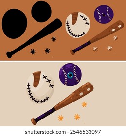 baseball illustration design package assorted palettes